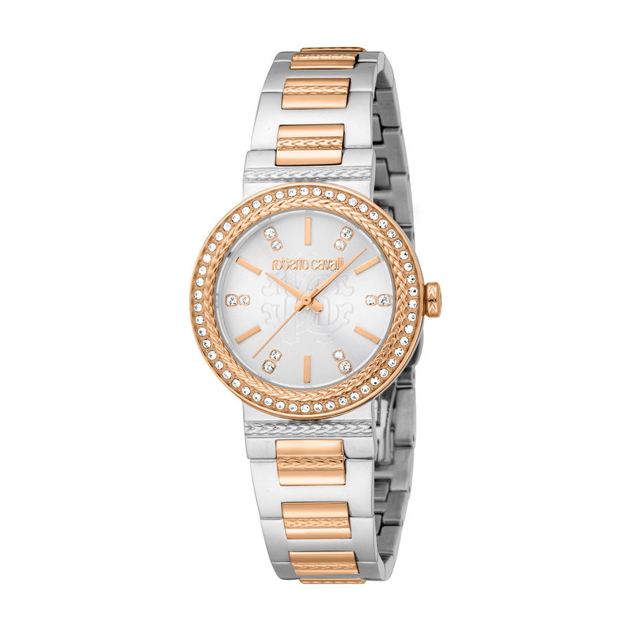 Roberto Cavalli Glam Silver-tone Dial Ladies Watch RC5L098M0075