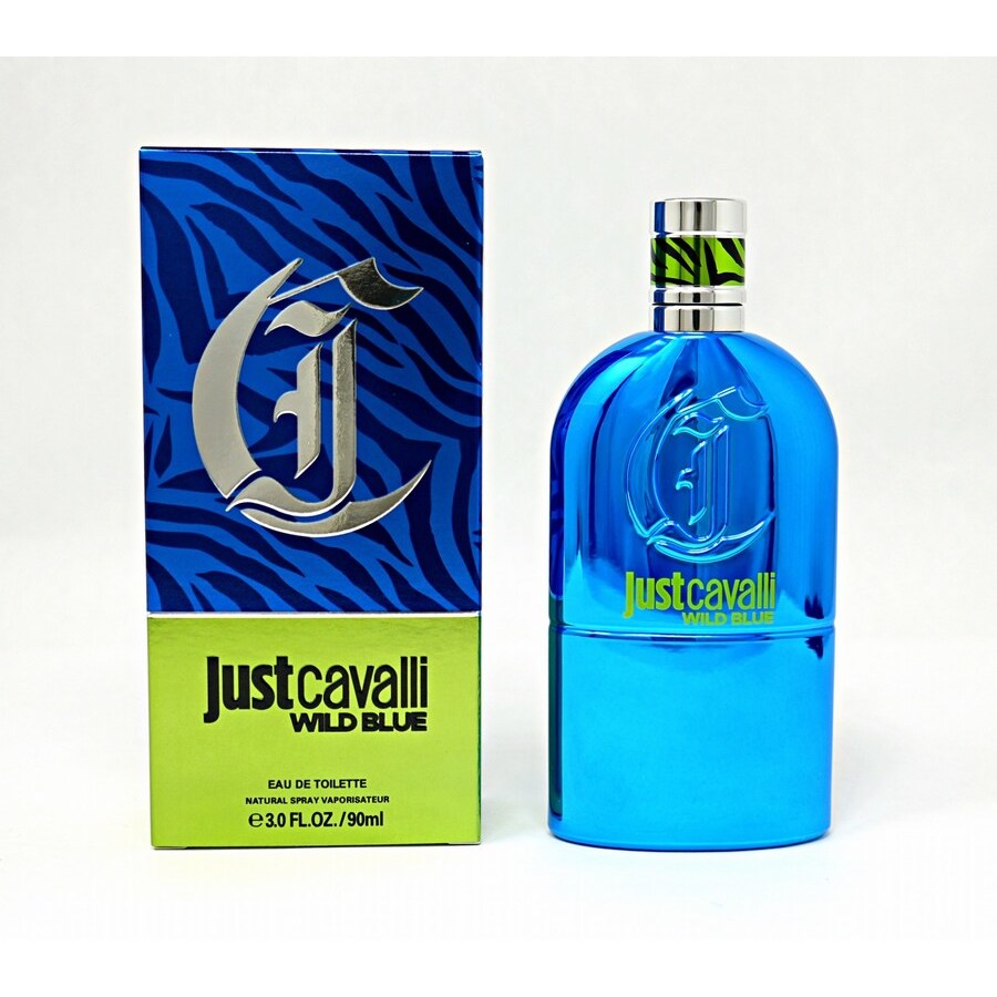 Roberto Cavalli Men's Just Cavalli Wild Blue Edt Spray 3.0 oz Fragrances 8056860215988