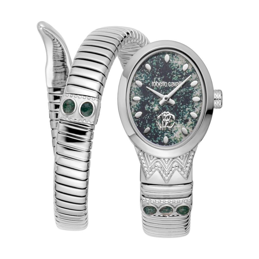 Roberto Cavalli Serpente Ornato Blue Dial Ladies Watch RC5L104M0015