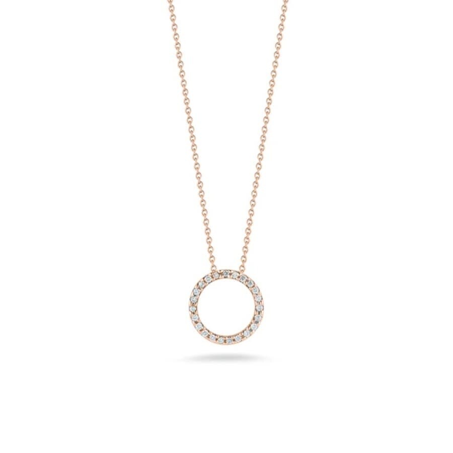 Roberto Coin 18k Rose Gold & Diamond Circle Necklace - 001258axchx0 In Multi