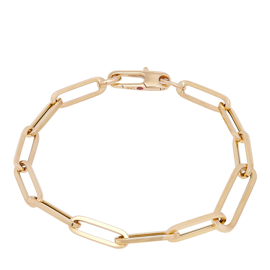Roberto Coin Thin Paper Clip Link Bracelet 7" 5310167AYLB0 Jewelry