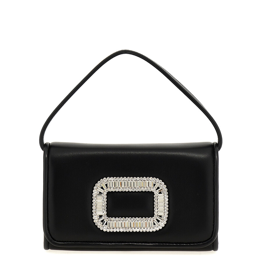 Roger Vivier Pilgrim Micro Handbag In Black