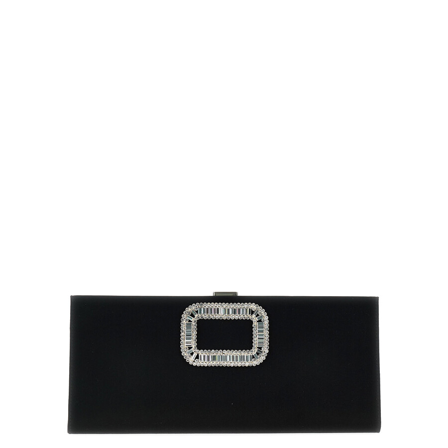 Roger Vivier Pilgrim Small Clutch In Black