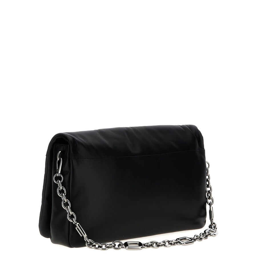 Roger Vivier Viv Choc Large Shoulder Bag In Black