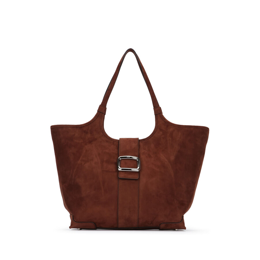 Roger Vivier Viv Choc Medium Tote Bag In Brown