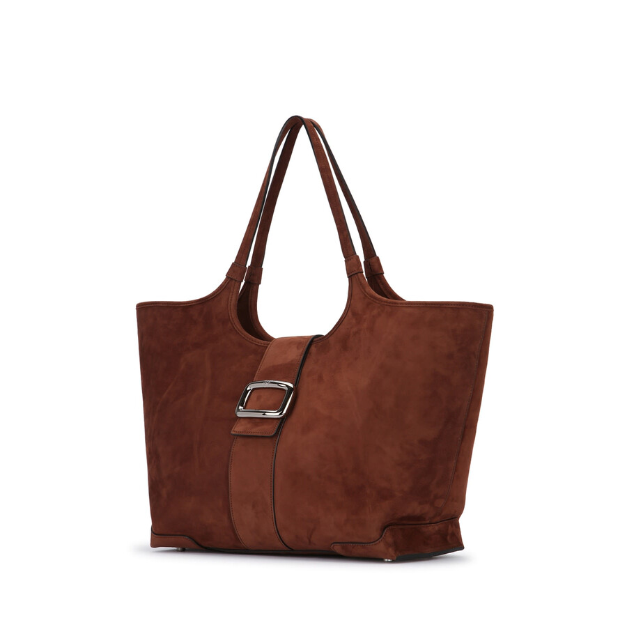 Roger Vivier Viv Choc Medium Tote Bag In Brown