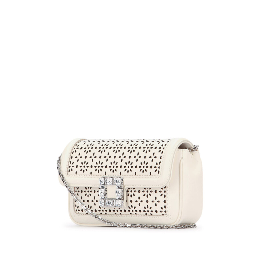 Roger Vivier Viv Jeu De Fille Daisy Bag In Metallic