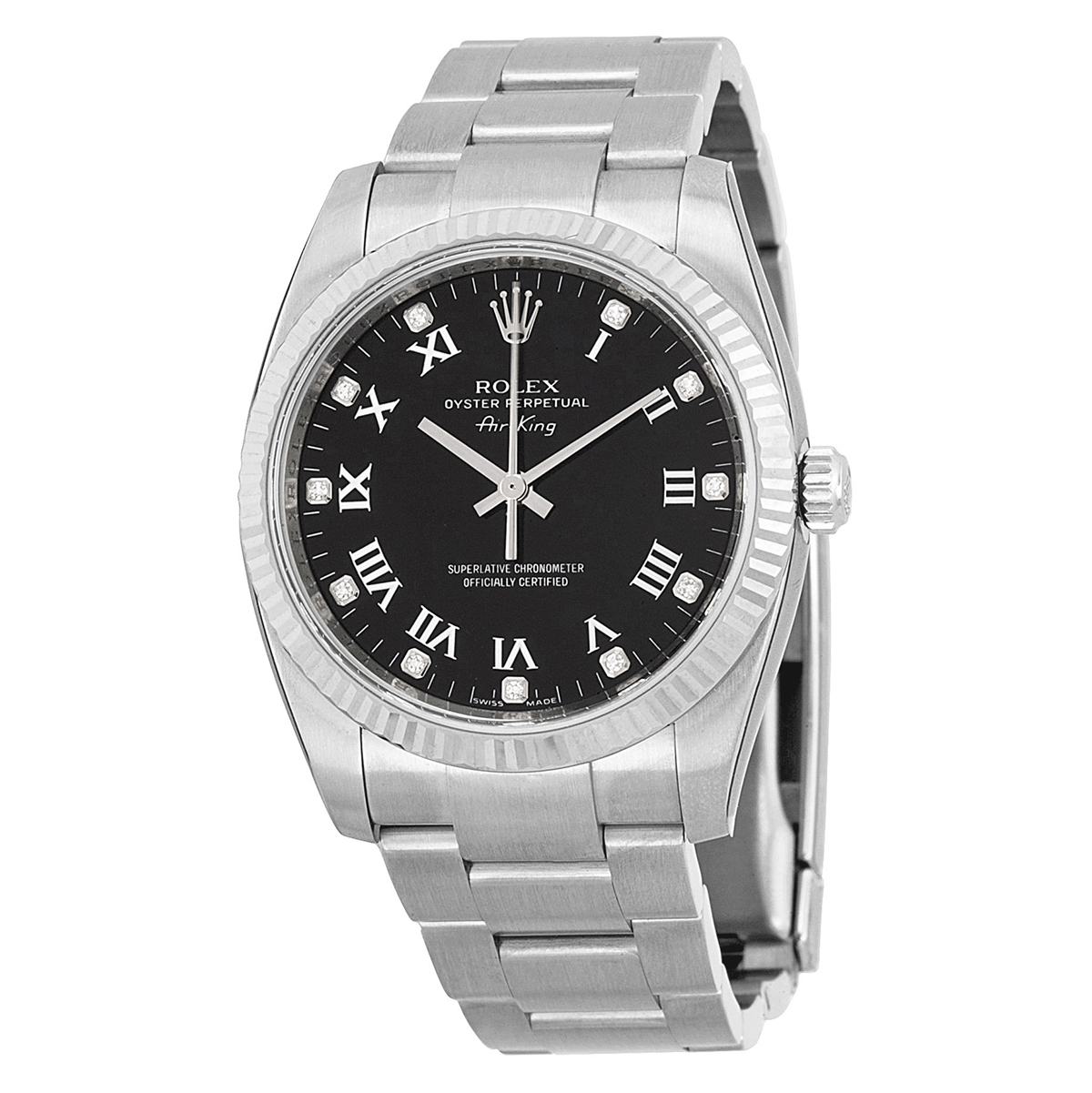 Rolex Air King Black Dial Stainless Steel Oyster Bracelet Automatic Men's Watch 114234BKRDO