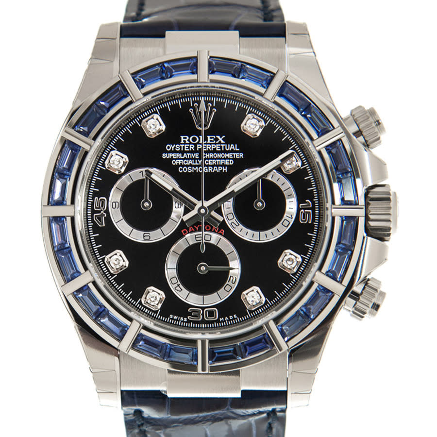 Cosmograph Daytona Chronograph Automatic Chronometer Diamond Blue Dial Men's Watch