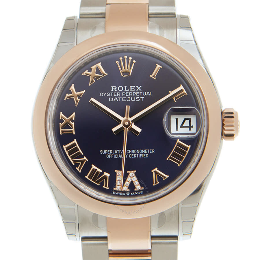 Shop Rolex Datejust 31 Aubergine Dial Automatic Ladies Steel And 18kt Everose Gold Oyster Watch 278241aur In Two Tone  / Aubergine / Gold / Gold Tone / Rose / Rose Gold / Rose Gold Tone