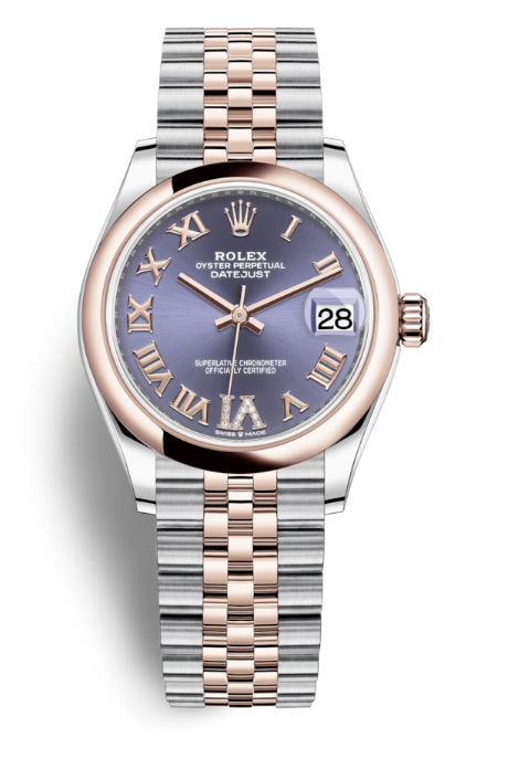 Rolex Datejust 31 Aubergine Dial Automatic Steel and 18kt Everose Gold Oyster Watch 278241AURDJ
