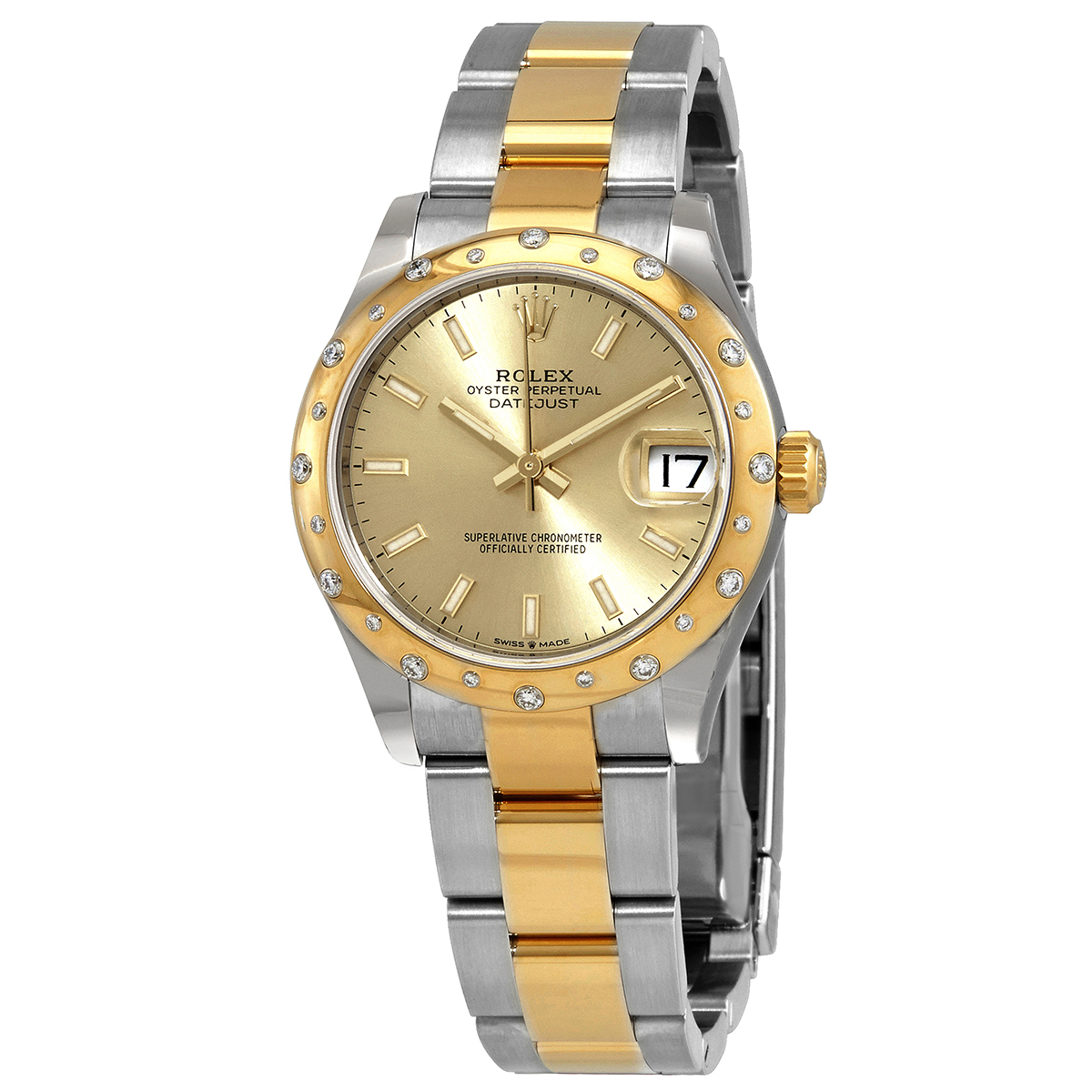 Rolex Datejust 31 Automatic Champagne Dial Ladies Steel and 18kt Yellow Gold Oyster Watch 278343CSO
