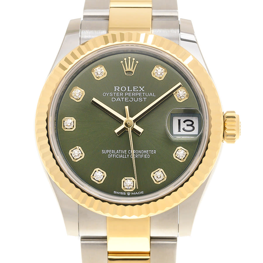 Datejust 31 Automatic Diamond Green Dial Ladies Watch