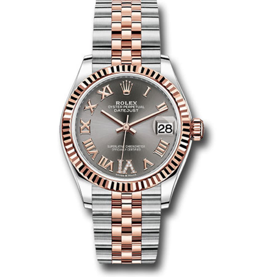 Rolex Datejust 31 Automatic Diamond Grey Dial Ladies Watch 278271RRDJ
