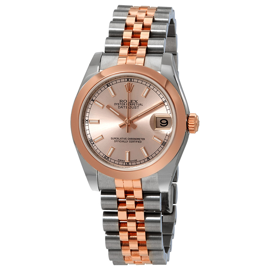 Rolex Datejust 31 Automatic Pink Dial Ladies Steel and 18ct Everose Gold Jubilee Watch 178241PKSJ