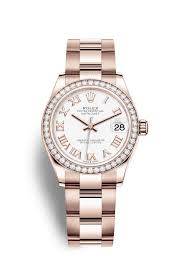 Datejust 31 Automatic White Dial Ladies 18 ct Everose Gold Oyster Watch