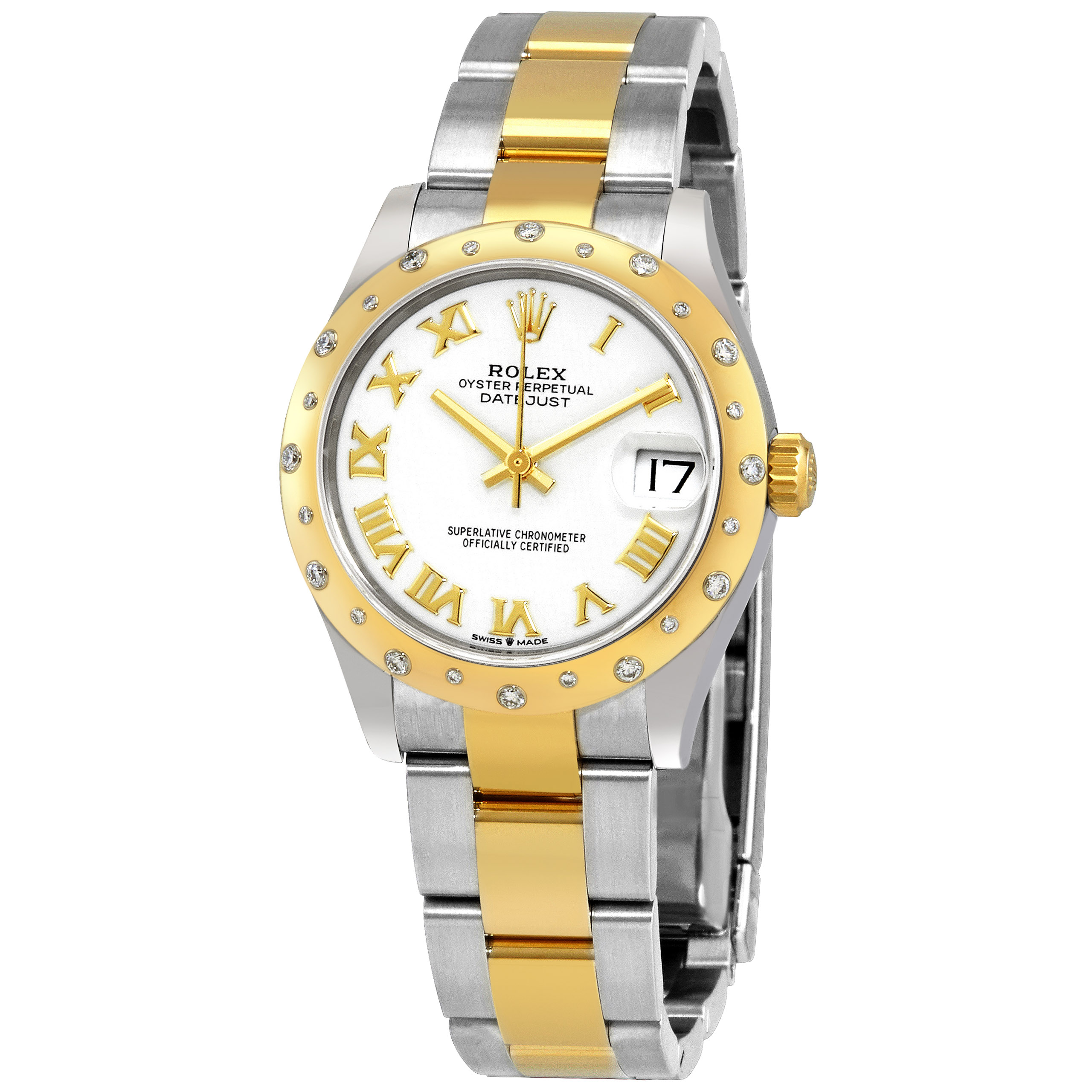 Rolex Datejust 31 Automatic White Dial Ladies Steel and 18kt Yellow Gold Oyster Watch 278343WRO