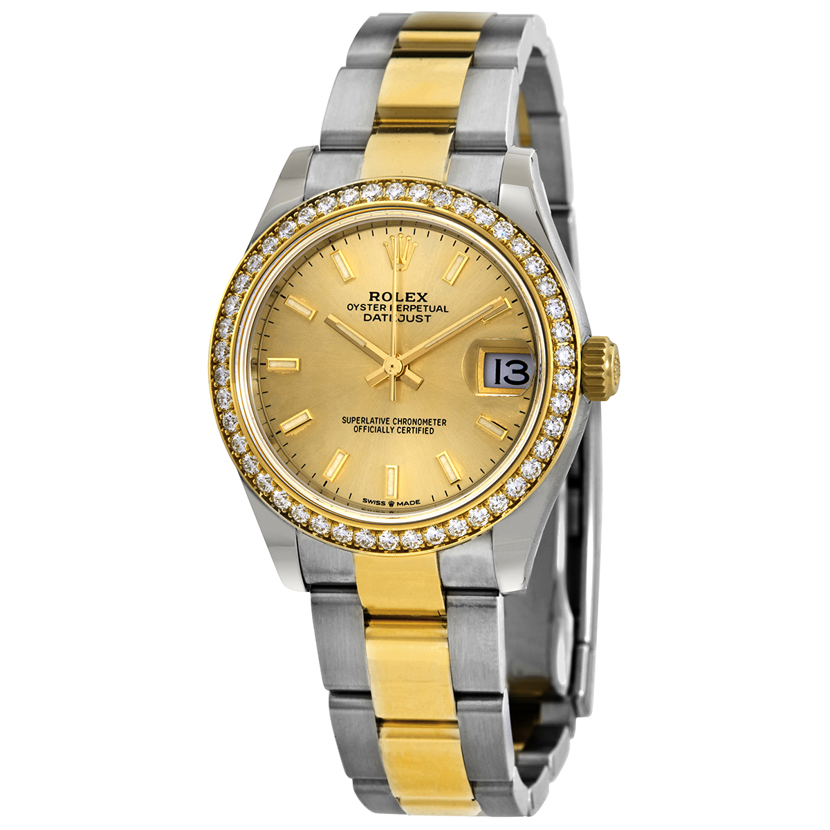 Rolex Datejust 31 Champagne Dial Ladies Steel and 18kt Yellow Gold Oyster Watch 278383CSO