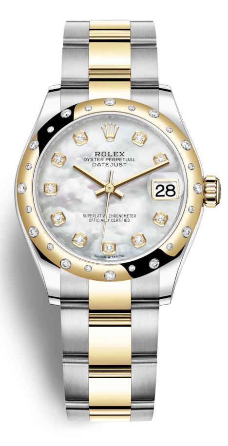 Datejust 31 Mother of Pearl Diamond Dial Automatic Ladies Steel and 18kt Yellow Gold Oyster Watch 278343DGYDO