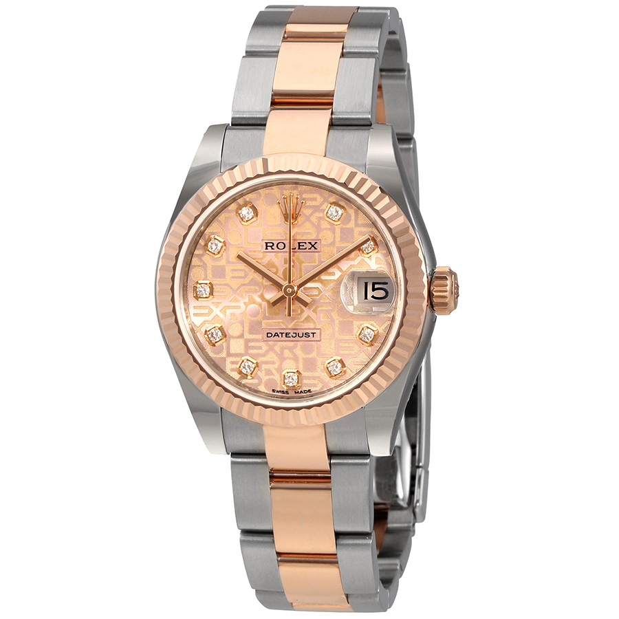 Rolex Datejust 31 Pink Jubilee Diamond Dial Automatic Ladies Watch 178271PJDO