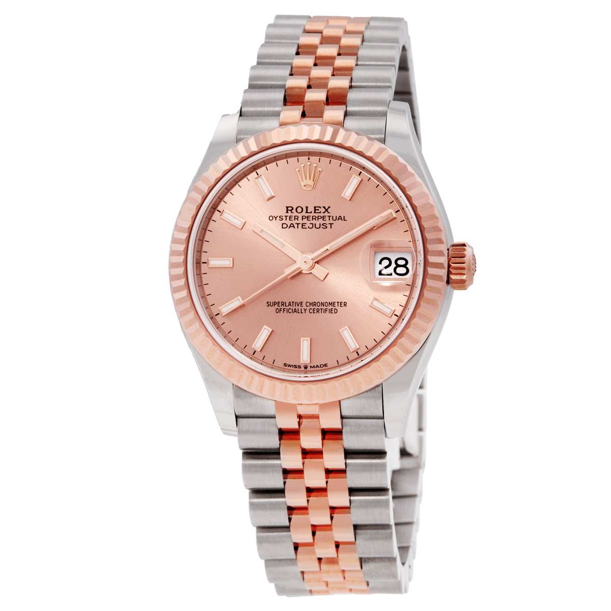 Rolex Datejust 31 Rose Dial Automatic Ladies Steel and 18kt Everose Gold Jubilee Watch 278271PKSJ