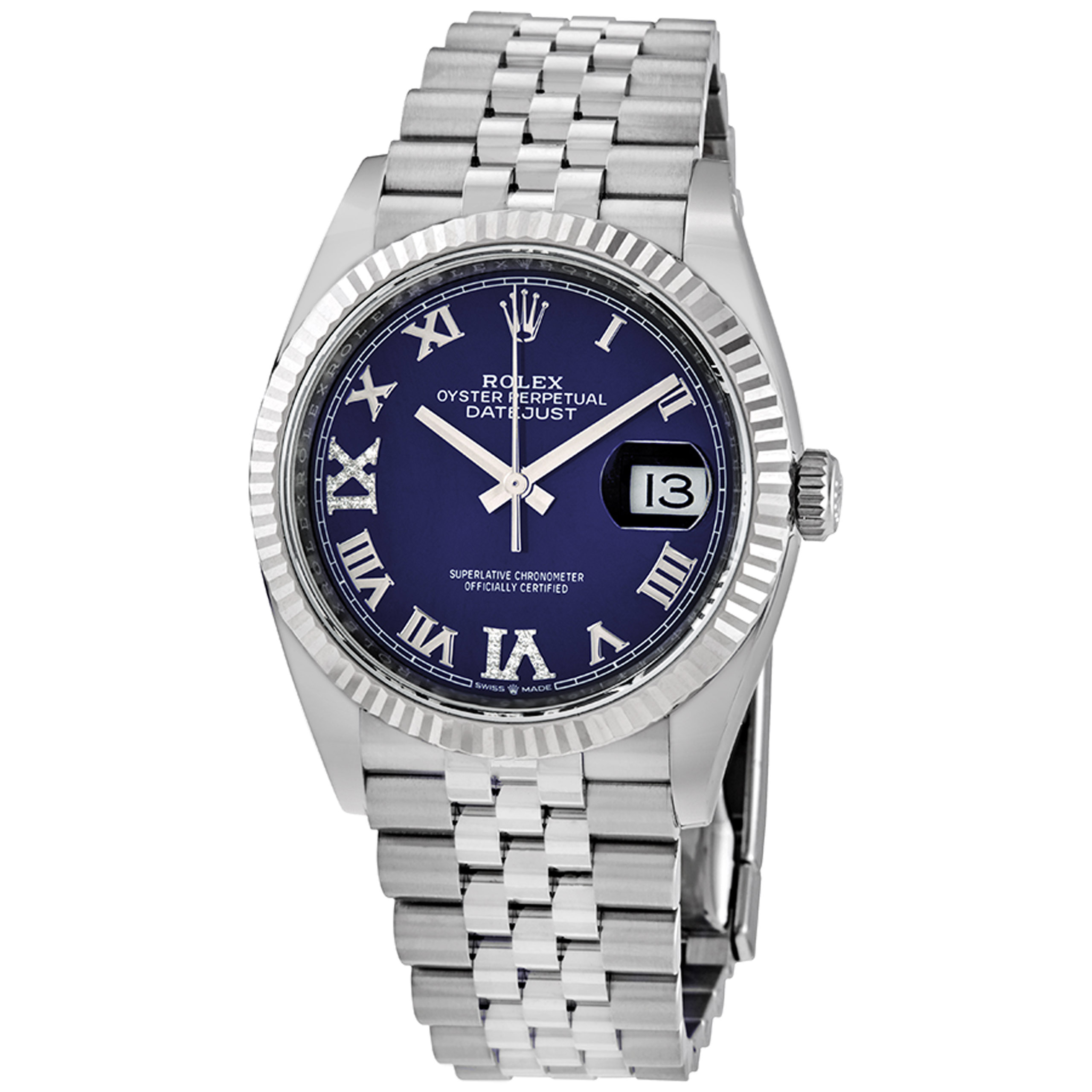 Rolex Datejust 36 Automatic Aubergine Diamond Dial Ladies Jubilee Watch 126234AURDJ
