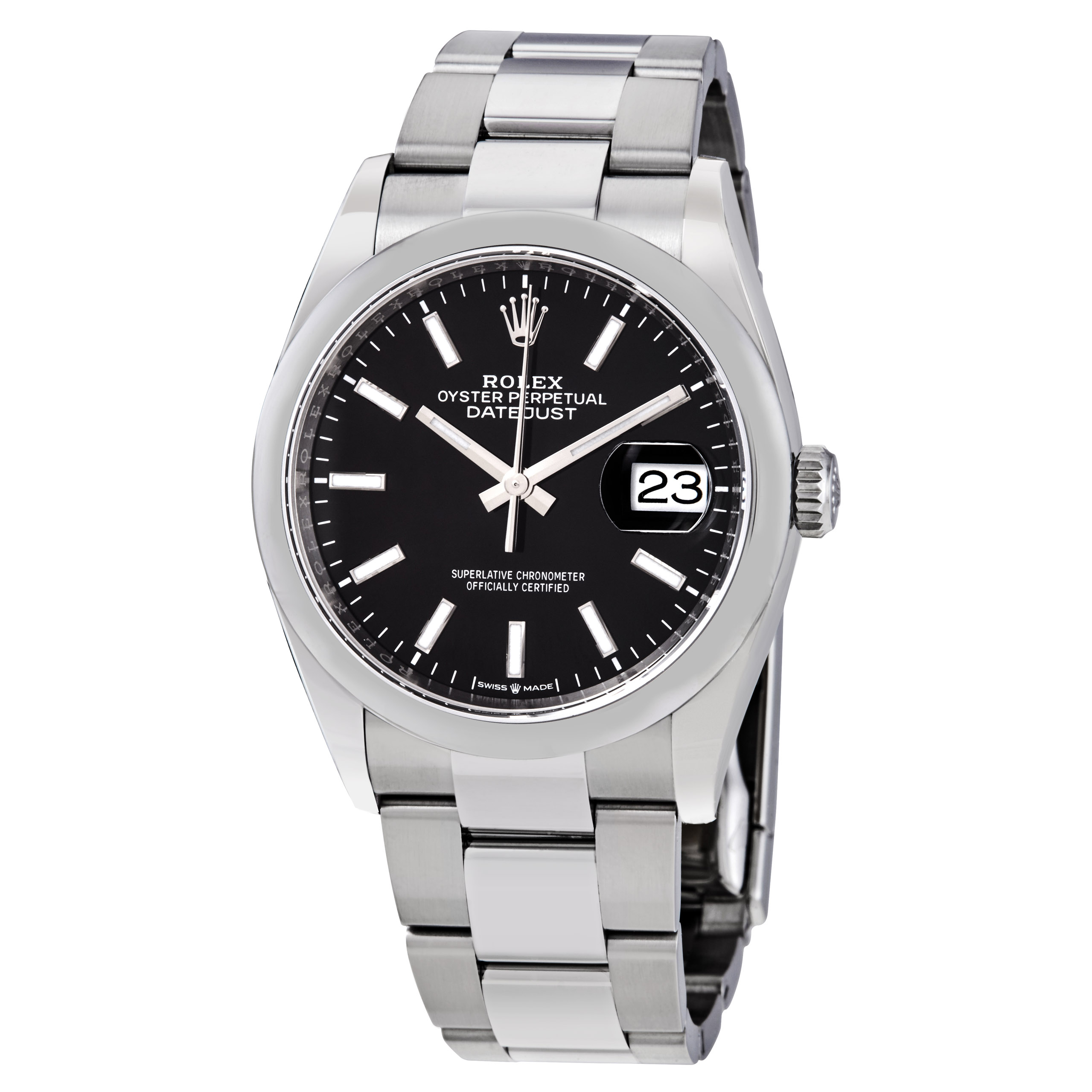 Rolex Datejust 36 Automatic Black Dial Men's Oyster Watch