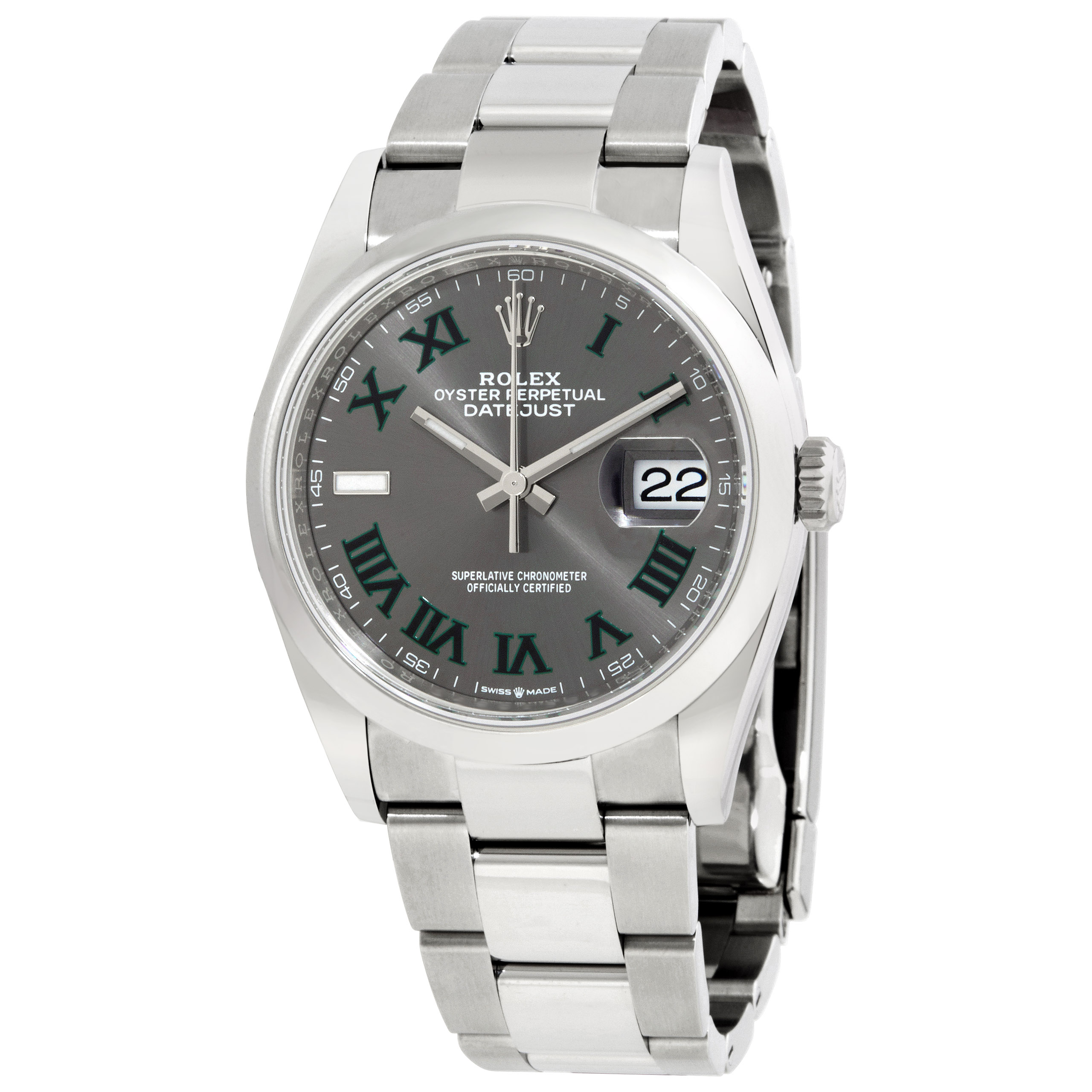 Rolex Datejust 36 Automatic Grey Dial Ladies Watch 126200GYRO