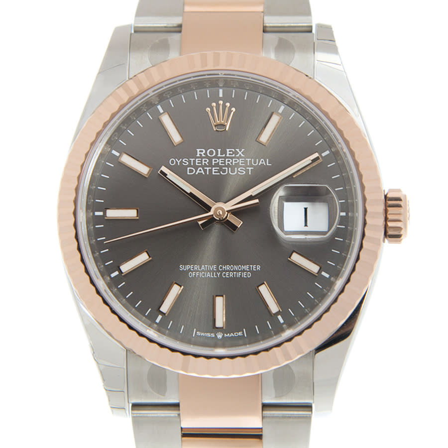 Rolex Datejust 36 Automatic Grey Dial Ladies Watch 126231RSO