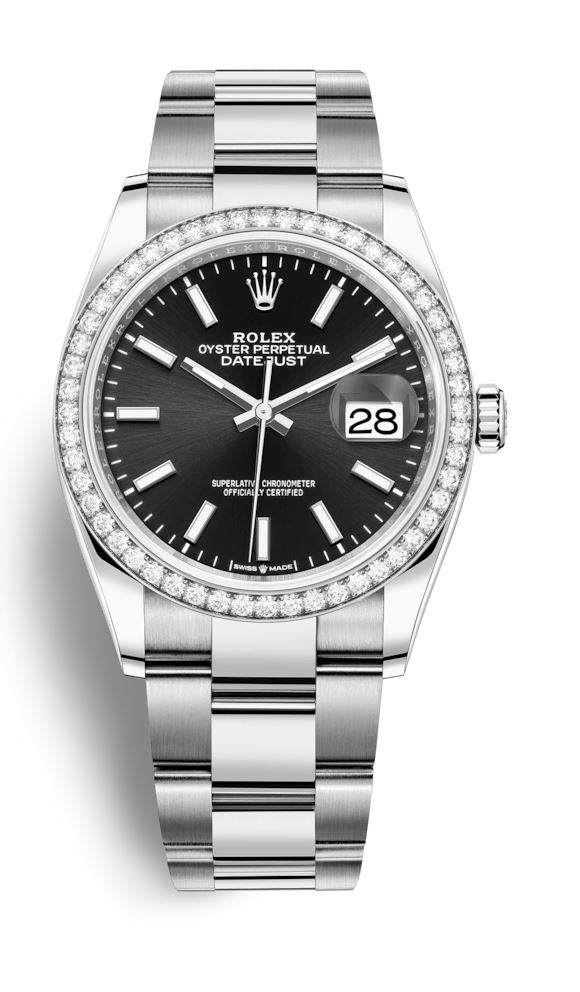 Datejust 36 Black Dial Automatic Unisex Oyster Watch