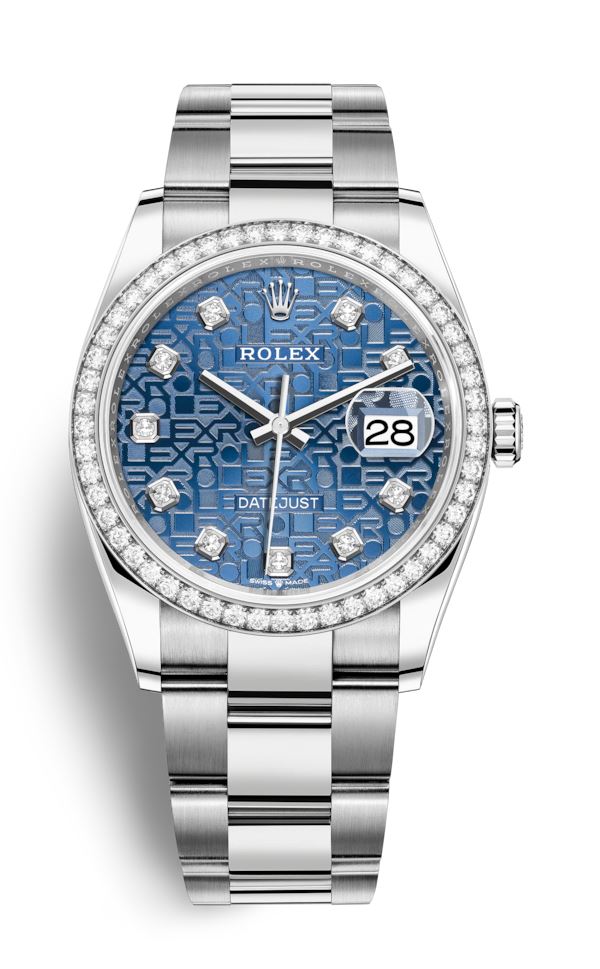 Datejust 36 Blue Jubilee Diamond Dial Automatic Unisex Oyster Watch