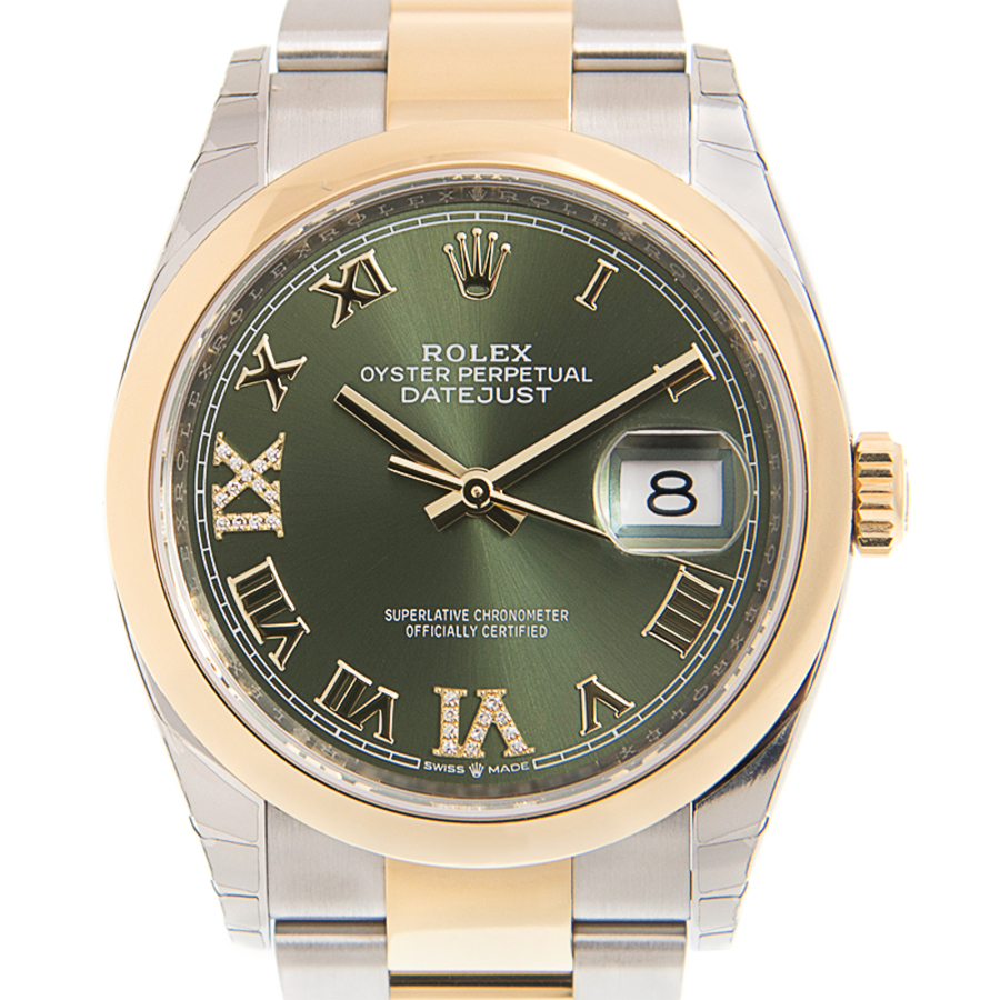 Rolex Datejust 36 Olive Green Diamond 