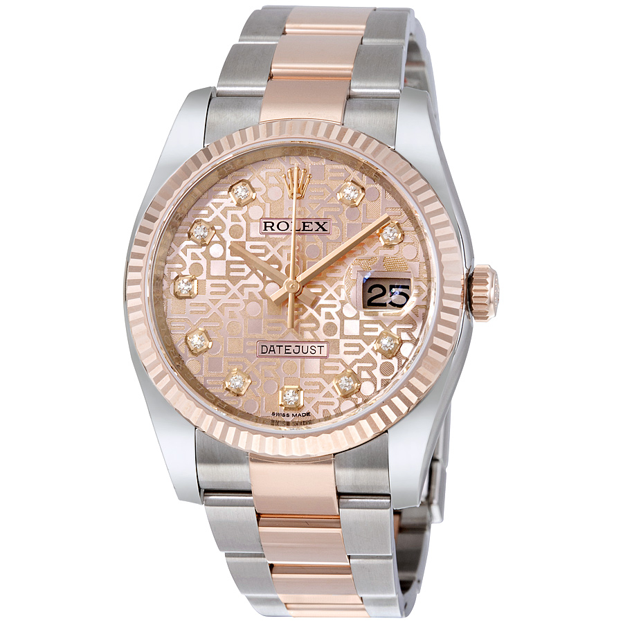 Rolex Datejust 36 Pink Jubilee Steel and 18K Everose Gold Oyster Men's Watch 116231PJDO