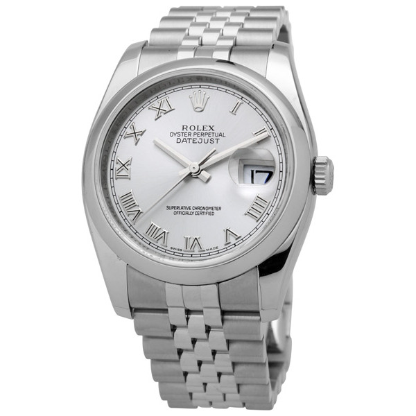 Rolex Datejust 36 Rhodium Dial Stainless Steel Jubilee Bracelet Automatic Men's Watch 116200RRJ