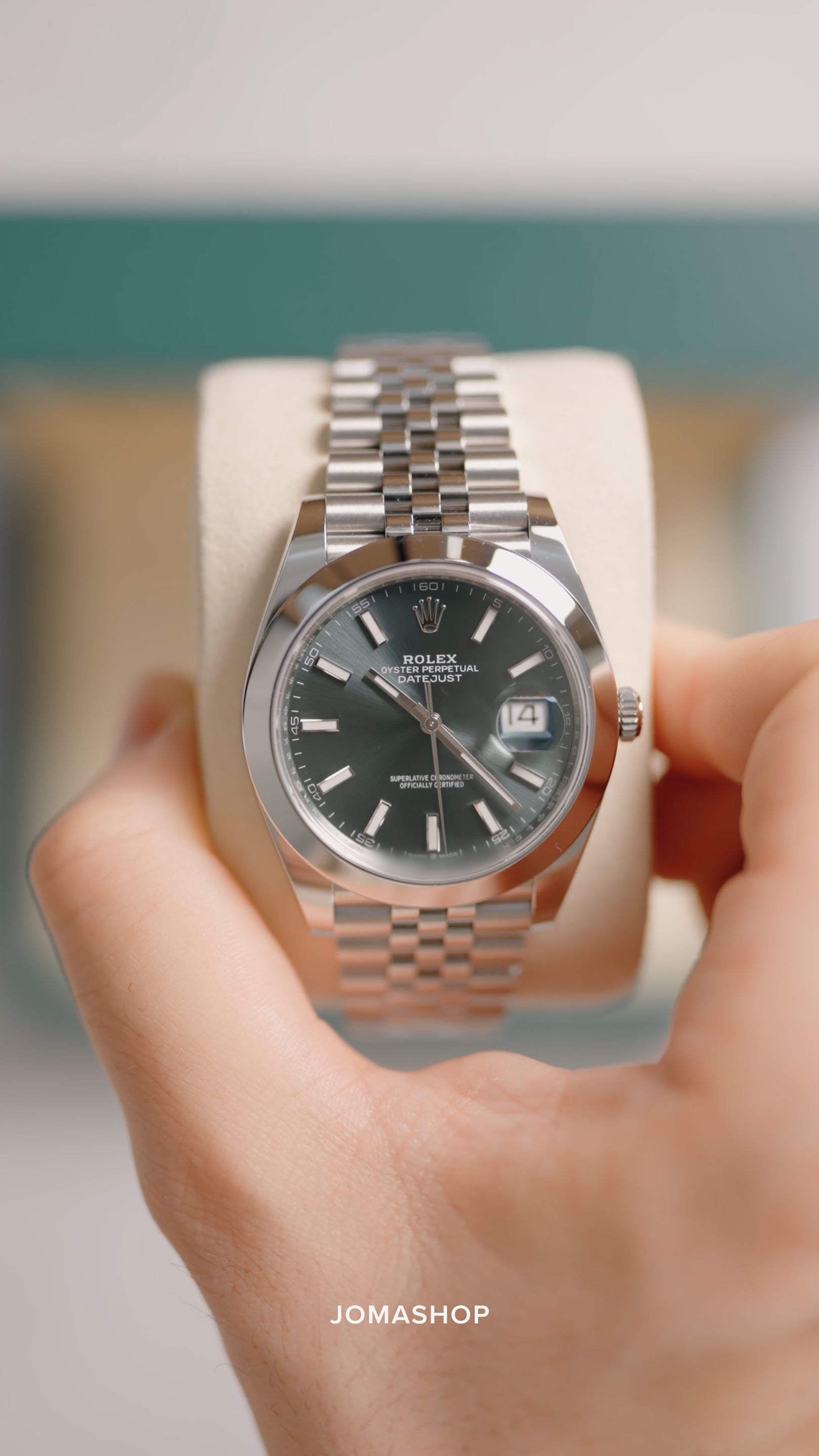 Rolex Datejust 41 Mint Green Dial Automatic Men's Jubilee Watch