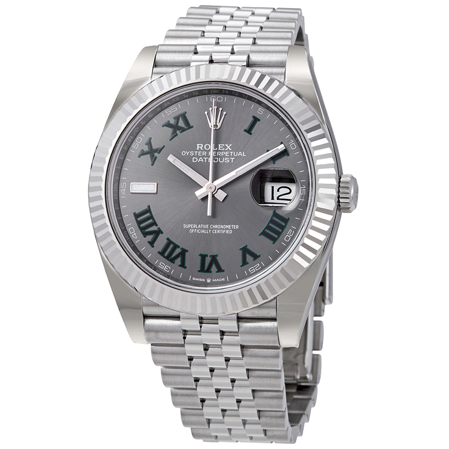 Rolex Datejust 41 Slate Dial Automatic Men's Steel and White Gold Jubilee Watch 126334GYRO