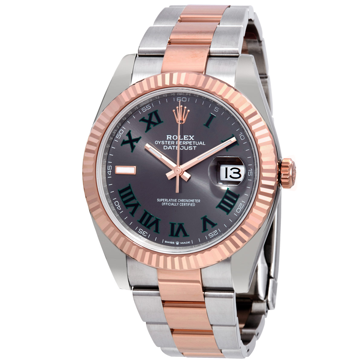 Datejust 41 Slate Dial Men's Steel and 18kt Everose Gold Oyster Watch 126331GYRO