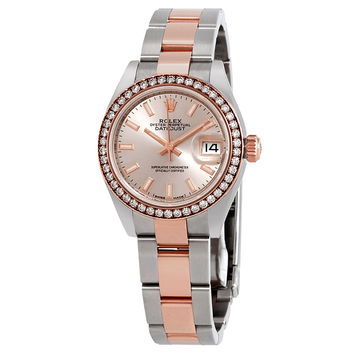 Datejust Automatic Ladies Steel and 18K Everose Gold Oyster Watch
