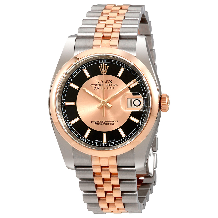 Rolex Datejust Black and Champagne Dial Automatic Men's Watch 116201BKPSJ