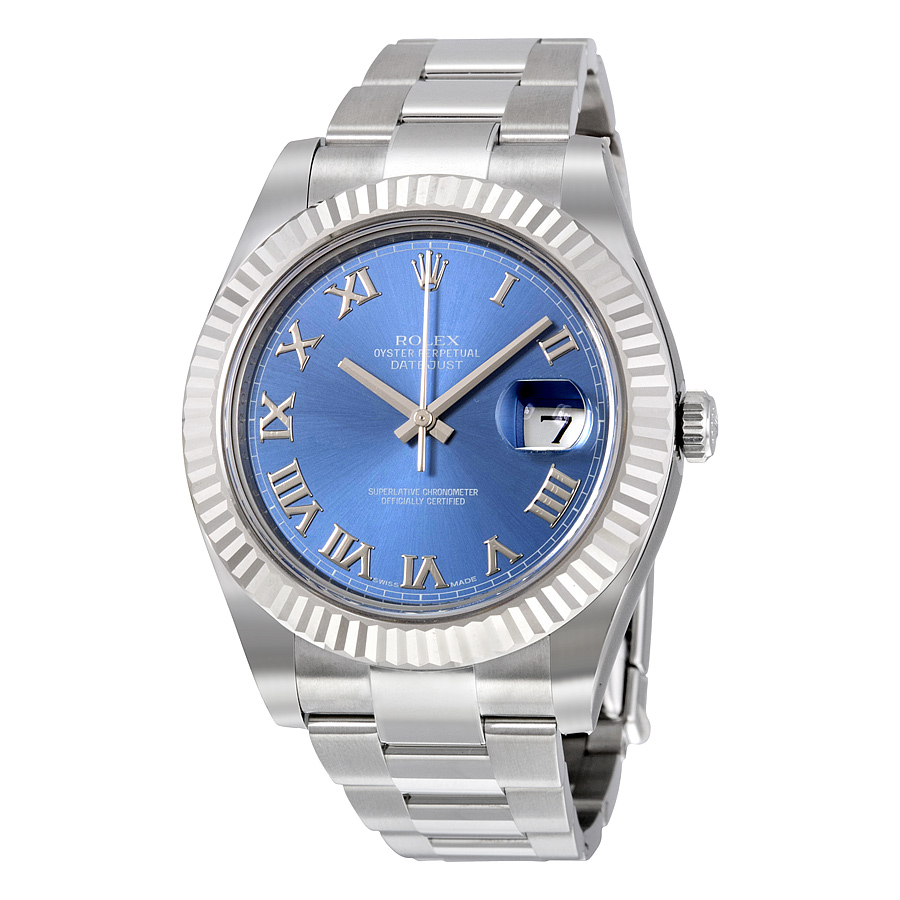 Rolex Datejust II Automatic Blue Dial Stainless Steel Oyster Bracelet Men's Watch 116334BLRO