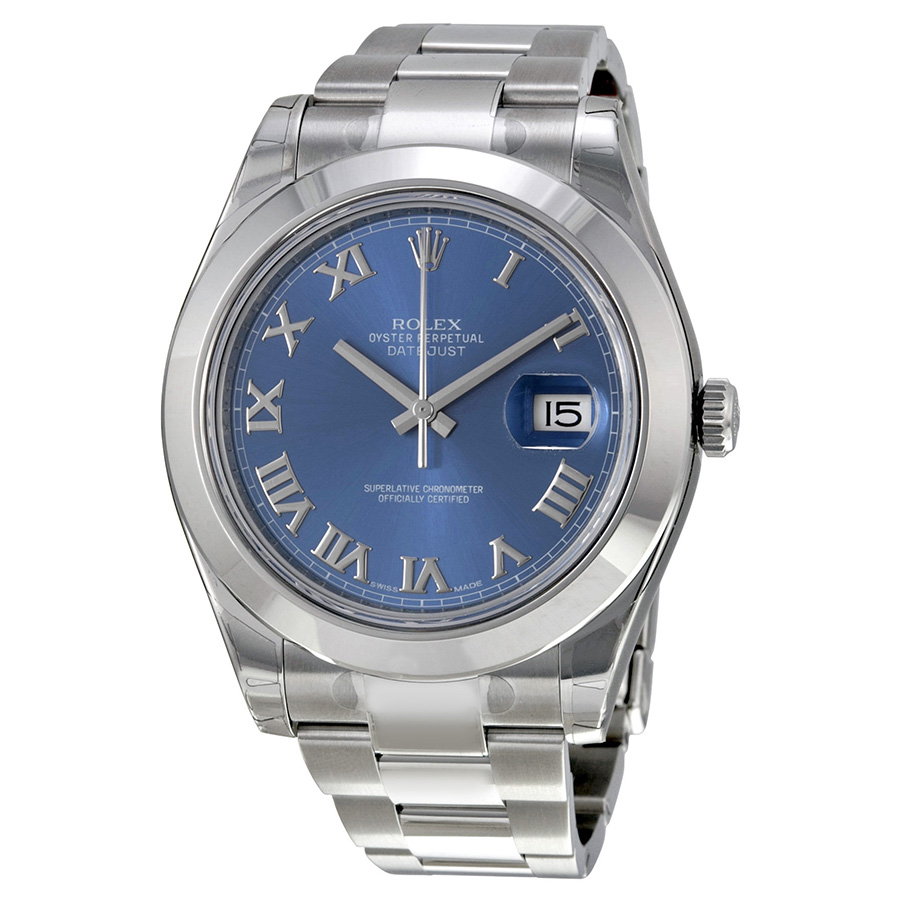 Rolex Datejust II Blue Dial Stainless Steel Oyster Bracelet Automatic Men's Watch 116300BLRO