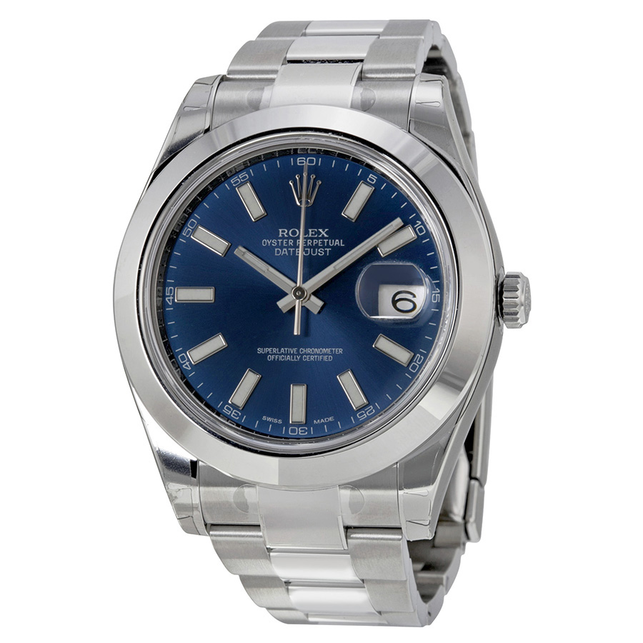 Rolex Datejust II Blue Dial Stainless Steel Oyster Bracelet Automatic Men's Watch 116300BLSO