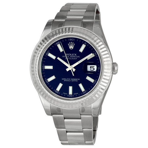 Rolex Datejust II Blue Dial Stainless Steel Oyster Bracelet Automatic Men's Watch 116334BLSO