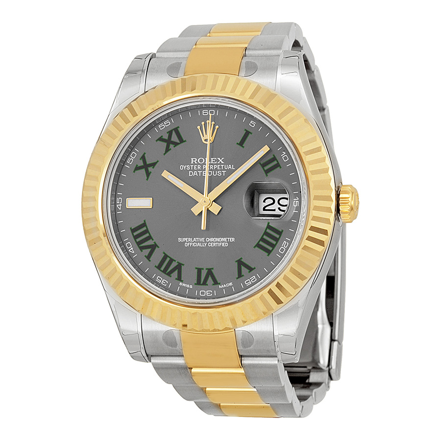 Rolex Datejust II Grey Dial Stainless steel and 18K Yellow Gold Oyster Bracelet Automatic Men's Watch 116333GYRO