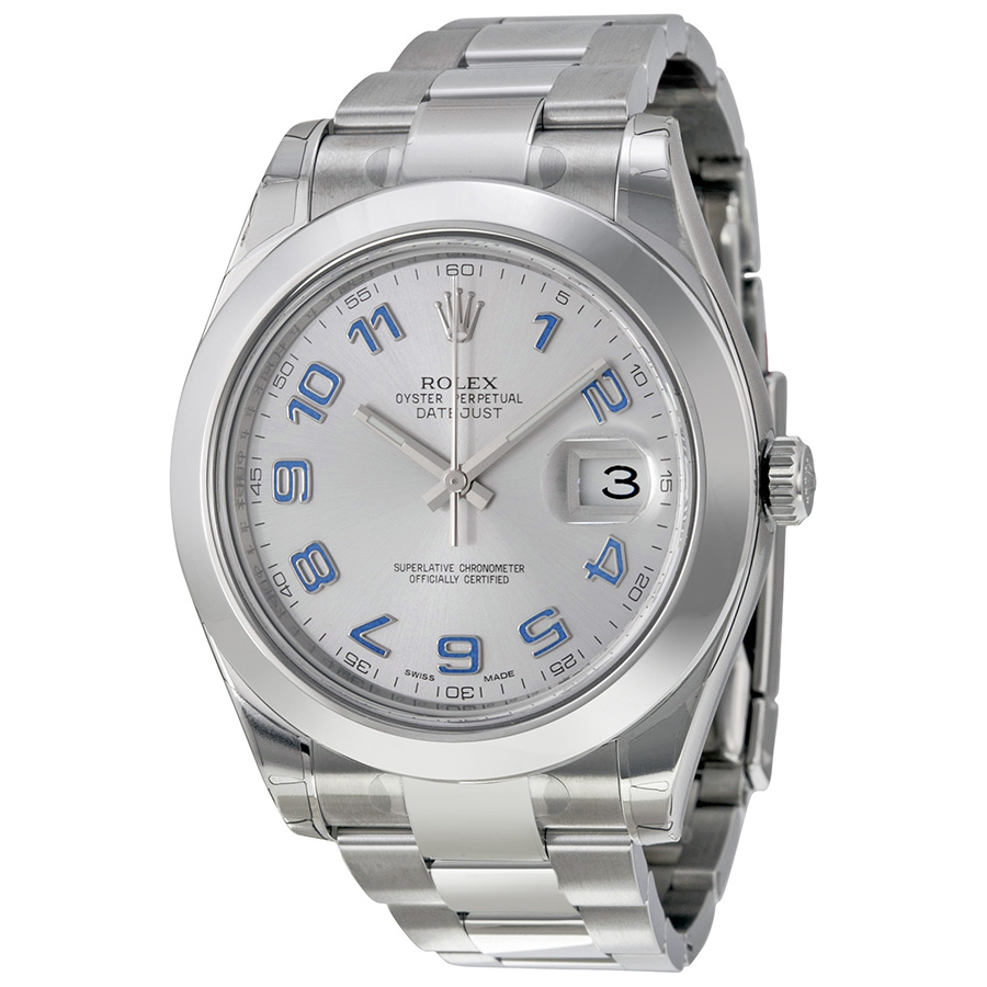 Rolex Datejust II Rhodium Dial Stainless Steel Oyster Bracelet Automatic Men's Watch 116300RBLAO