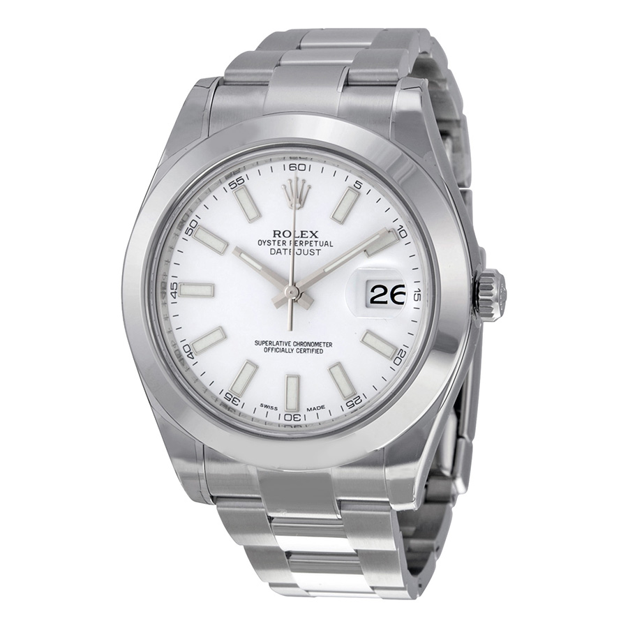 Rolex Datejust II White Dial Stainless Steel Oyster Bracelet Automatic Men's Watch 116300WSO