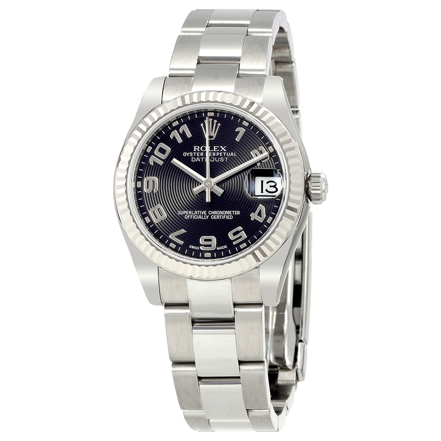 Rolex Datejust Lady 31 Black Concentric Circle Dial Stainless Steel Oyster Bracelet Automatic Watch 178274BKCAO