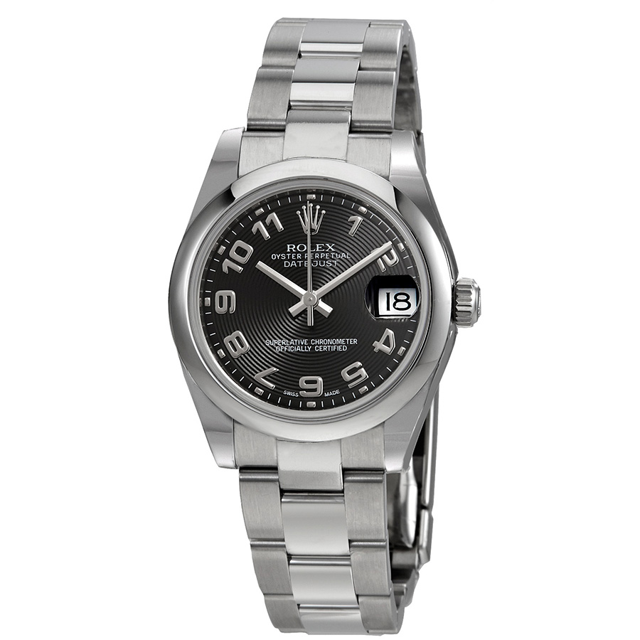 Rolex Datejust Lady 31 Black Concentric Dial Stainless Steel Oyster Bracelet Automatic Watch 178240BKCAO