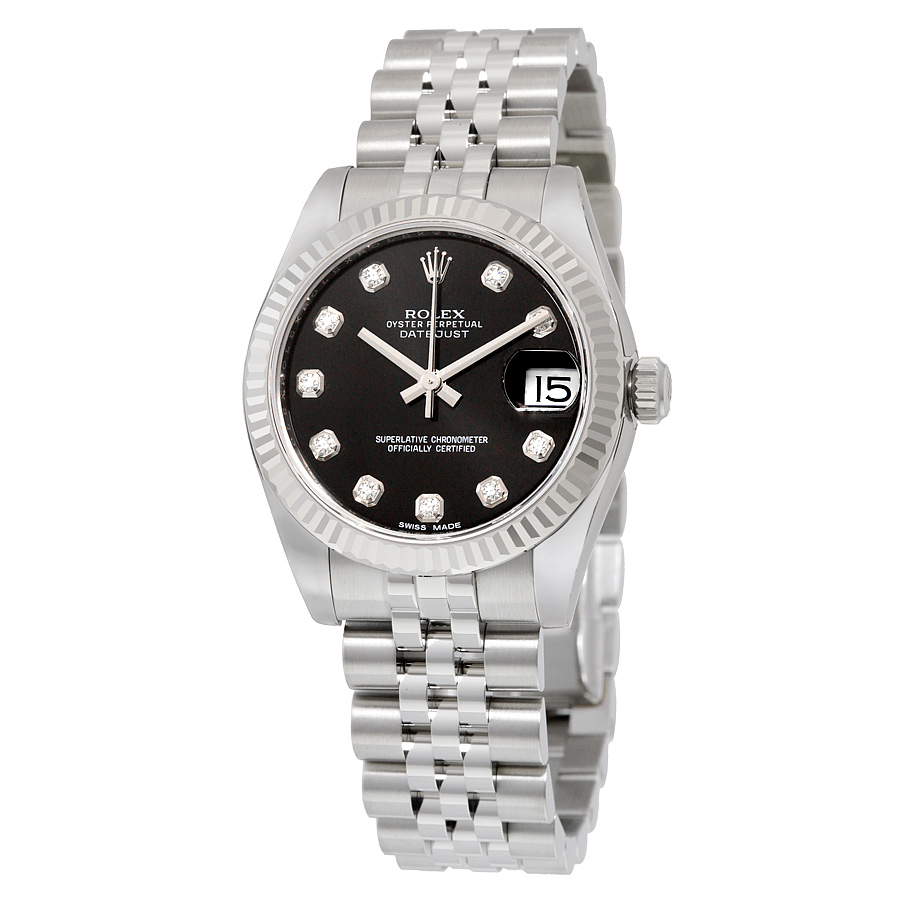Rolex Datejust Lady 31 Black Dial Stainless Steel Jubilee Bracelet Automatic Watch 178274BKDJ