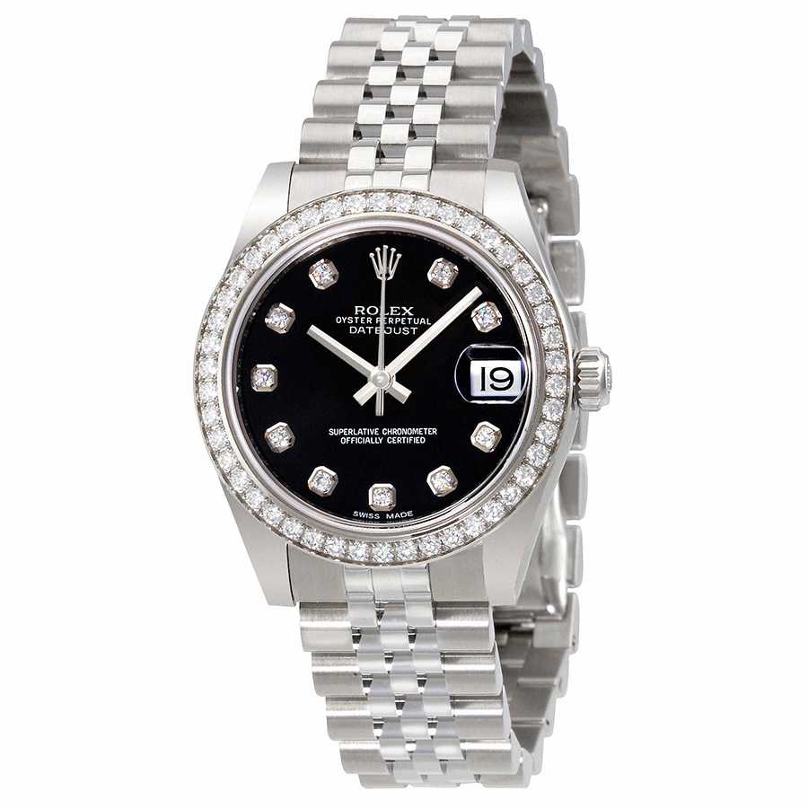 Rolex Datejust Lady 31 Black Dial Stainless Steel Jubilee Bracelet Automatic Watch 178384BKDJ